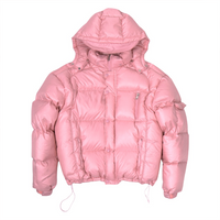 Pink Nylon Ripstop Puffer Jacket