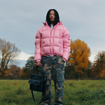 Pink Nylon Ripstop Puffer Jacket