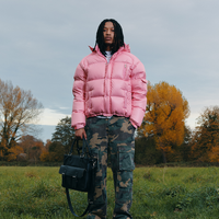 Pink Nylon Ripstop Puffer Jacket